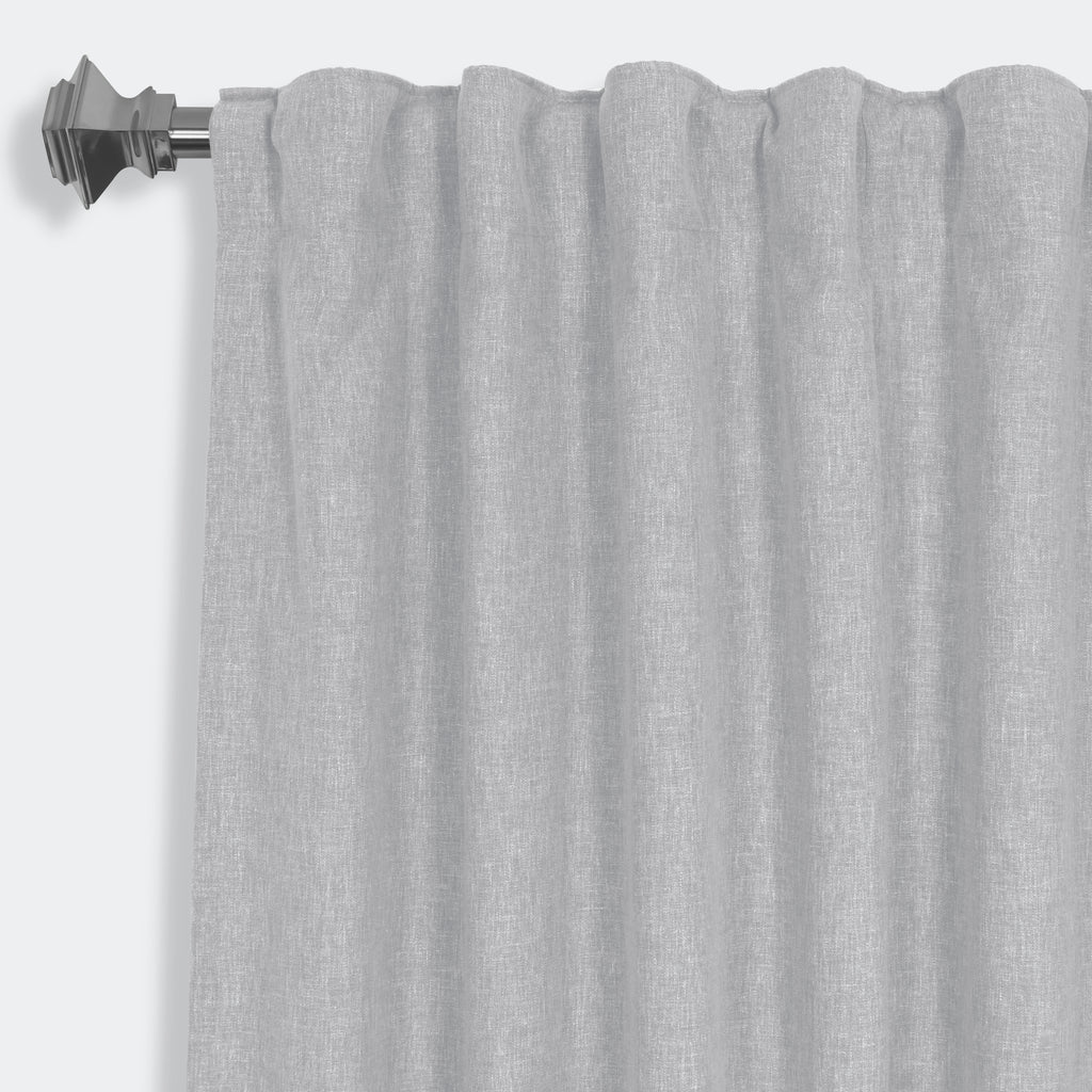 Fabric Swatch: Linen Sheer in Limestone Gray